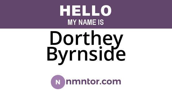 Dorthey Byrnside