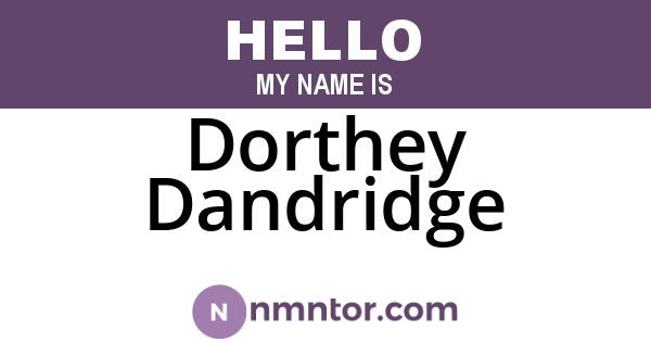 Dorthey Dandridge