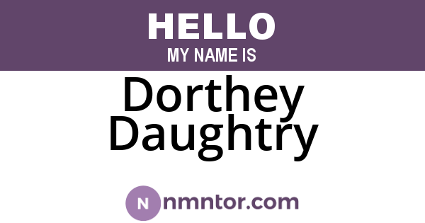 Dorthey Daughtry
