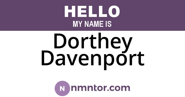 Dorthey Davenport