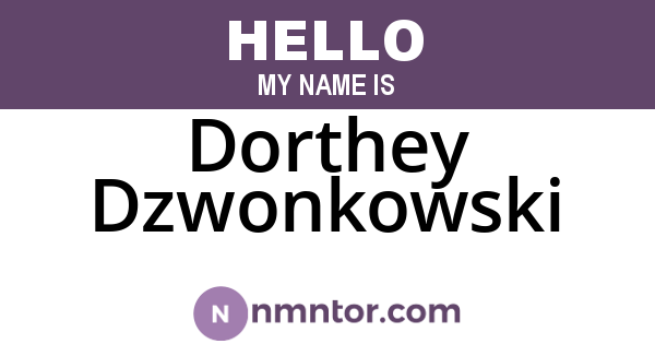 Dorthey Dzwonkowski