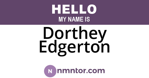 Dorthey Edgerton