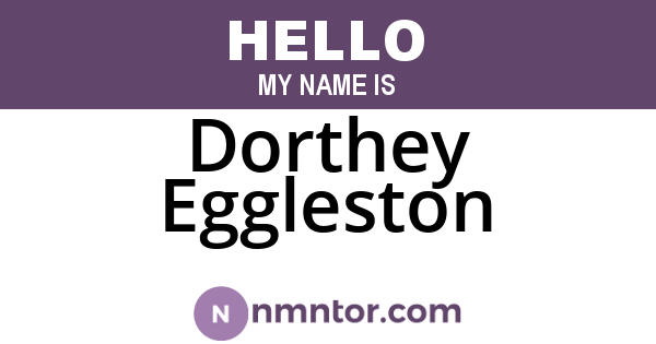 Dorthey Eggleston