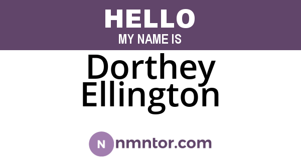 Dorthey Ellington