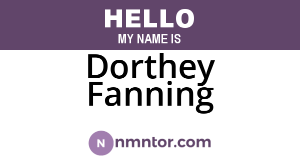 Dorthey Fanning