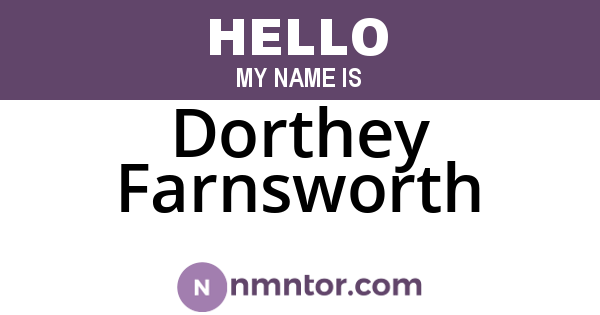 Dorthey Farnsworth
