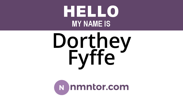 Dorthey Fyffe
