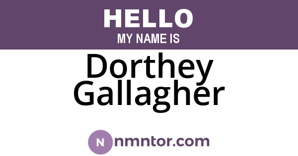 Dorthey Gallagher
