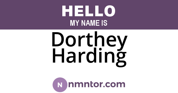 Dorthey Harding