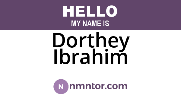 Dorthey Ibrahim