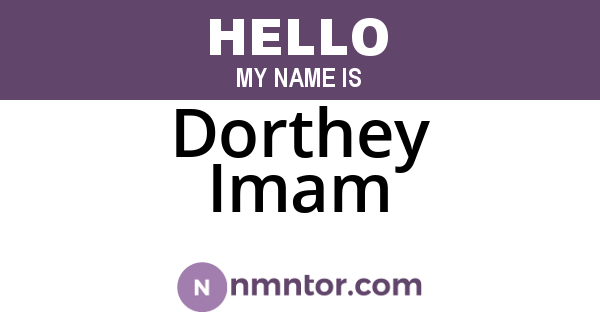 Dorthey Imam