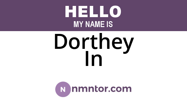 Dorthey In