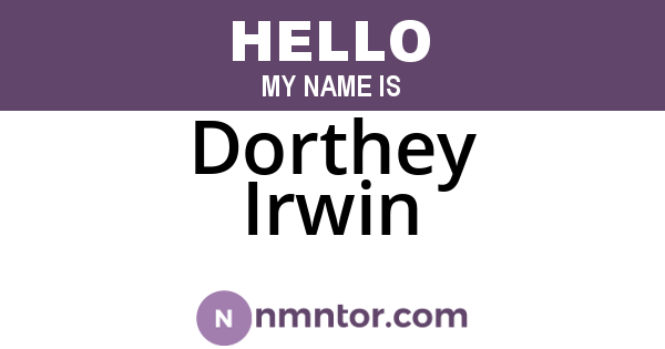 Dorthey Irwin