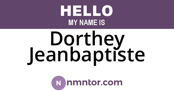 Dorthey Jeanbaptiste
