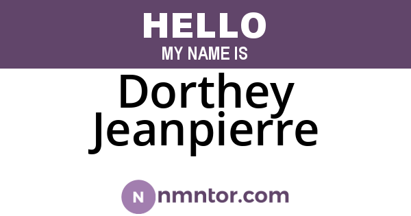 Dorthey Jeanpierre