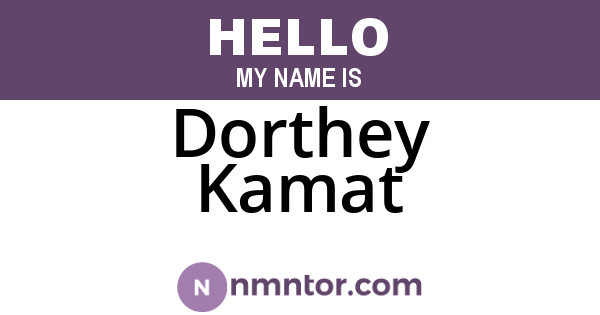 Dorthey Kamat