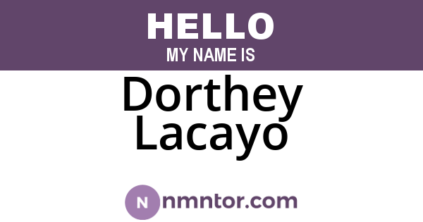 Dorthey Lacayo