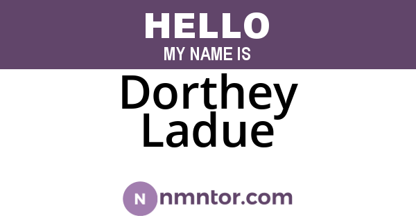 Dorthey Ladue