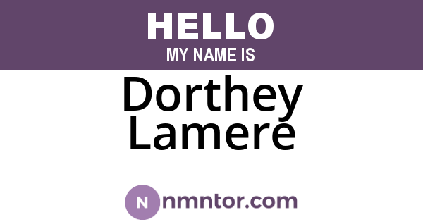 Dorthey Lamere
