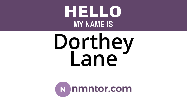 Dorthey Lane