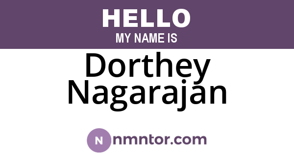 Dorthey Nagarajan
