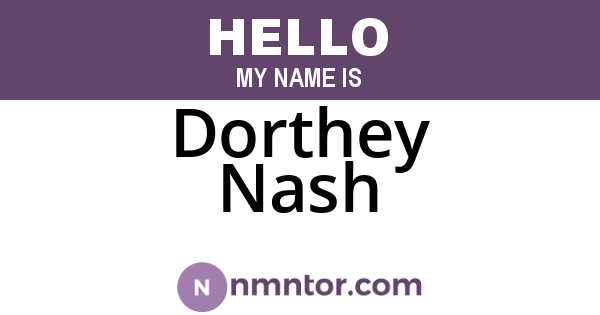 Dorthey Nash