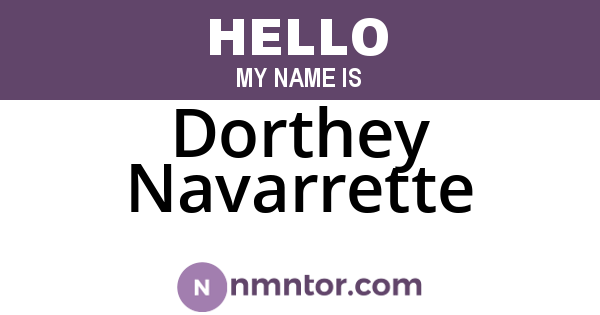 Dorthey Navarrette