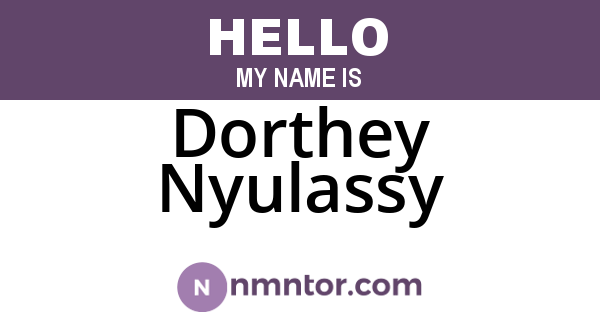 Dorthey Nyulassy