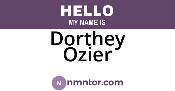 Dorthey Ozier