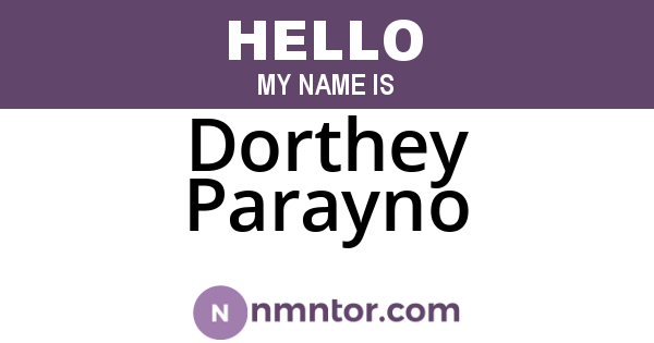 Dorthey Parayno