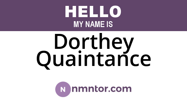 Dorthey Quaintance