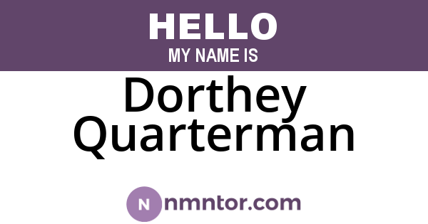 Dorthey Quarterman