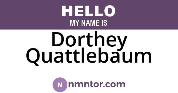 Dorthey Quattlebaum