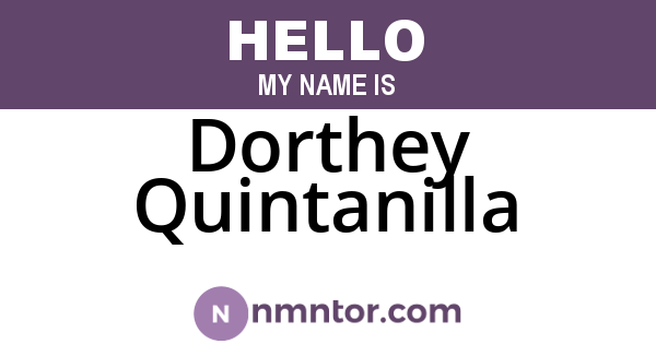 Dorthey Quintanilla