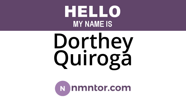 Dorthey Quiroga
