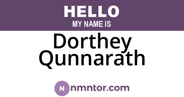 Dorthey Qunnarath