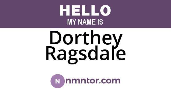 Dorthey Ragsdale