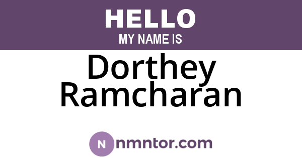 Dorthey Ramcharan