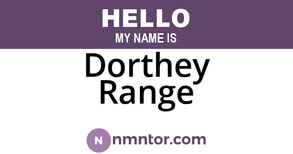 Dorthey Range