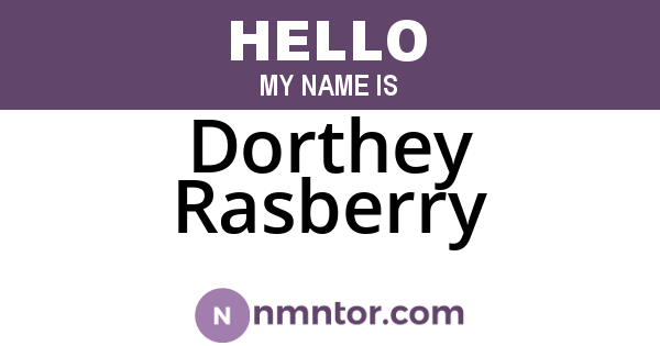 Dorthey Rasberry