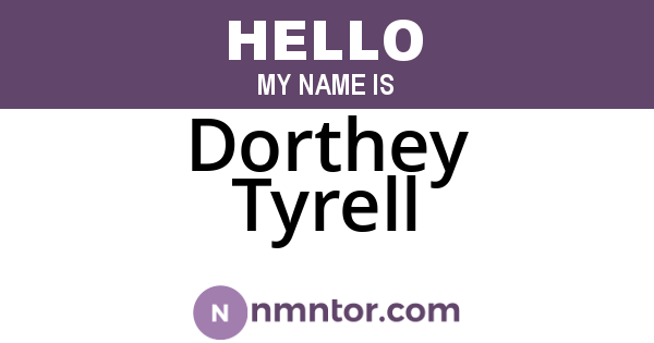 Dorthey Tyrell