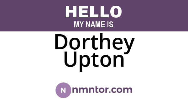 Dorthey Upton