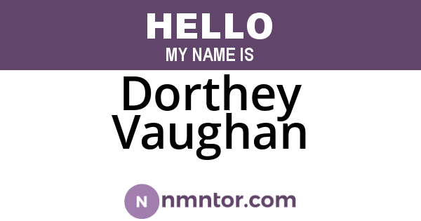 Dorthey Vaughan