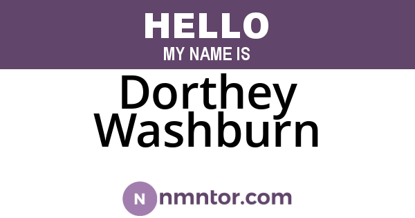 Dorthey Washburn