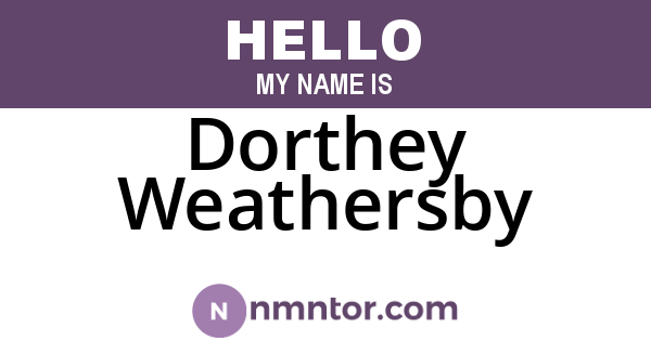 Dorthey Weathersby