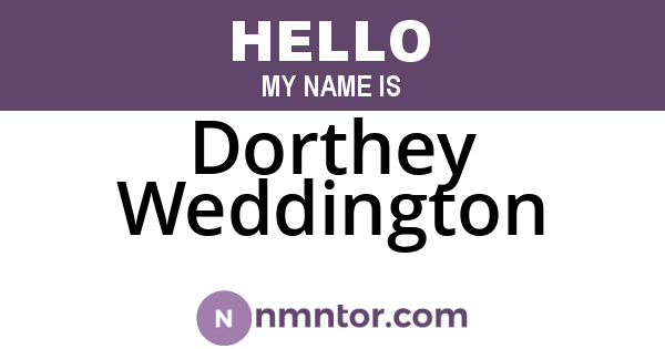 Dorthey Weddington