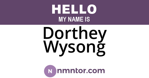 Dorthey Wysong