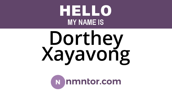Dorthey Xayavong
