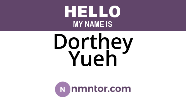 Dorthey Yueh