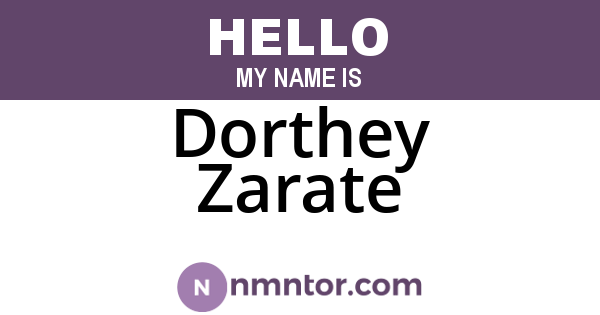 Dorthey Zarate